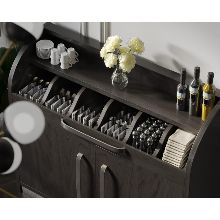 Loa | Waiter Station Cabinet | B110cm x H105 | Wenge-Black | 2xShelf - Bild 3
