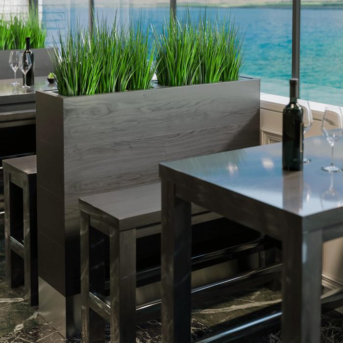 Birmingham | Restaurant Partition | L120xH130cm | 24 Liter | Planter - Bild 2