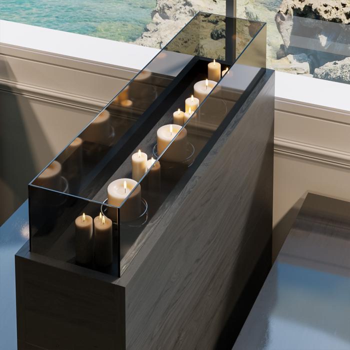 Westmorland | Restaurant Partition | L120xH144cm | Lantern stand - Bild 3