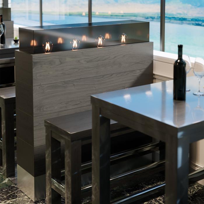 Lancashire | Restaurant Partition | L120xH144cm | LED | Lantern Stand - Bild 3